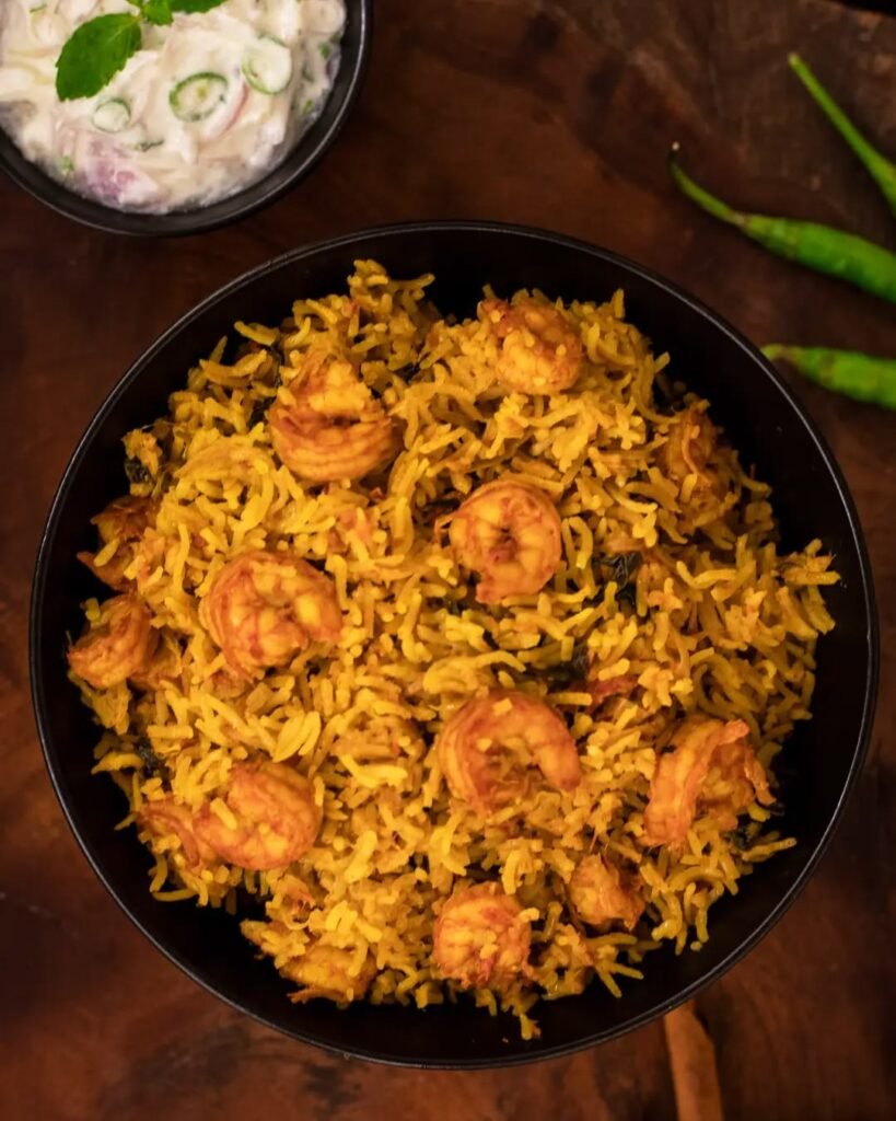 Gongura Prawns Biryani